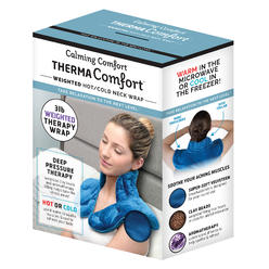 Calming Comfort ThermaComfort Weighted Hot Neck Shoulder Wrap- Deep Pressure Therapy, Herbal Aromatherapy, Comfort Fit