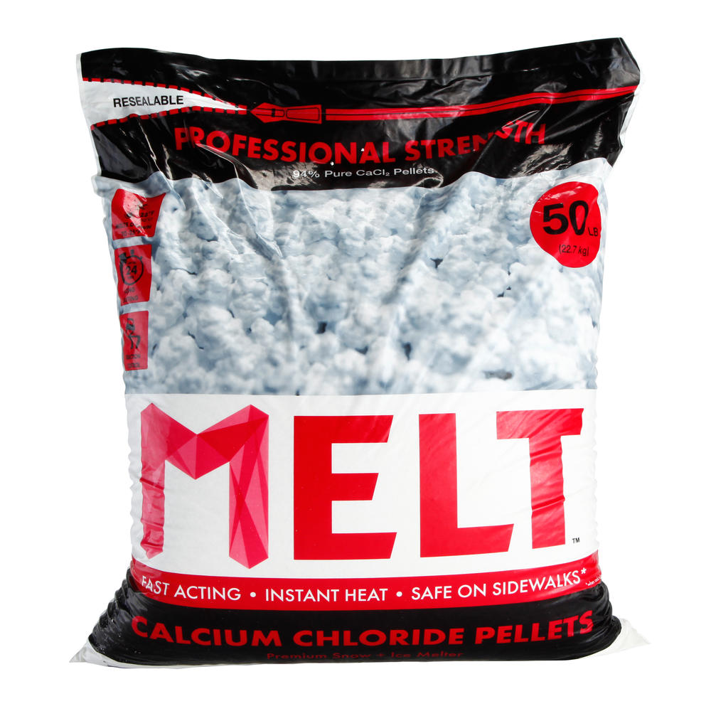 Snow Joe MELT50CCP MELT 50 Lb. Resealable Bag Calcium Chloride Pellets Professional Ice Melter