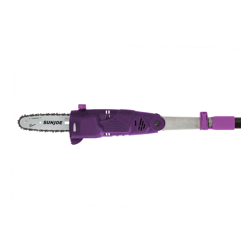Sun Joe SWJ802E-PRP Electric Multi-Angle Pole Chain Saw &#124; 8 inch &#124; 6.5 Amp (Purple)