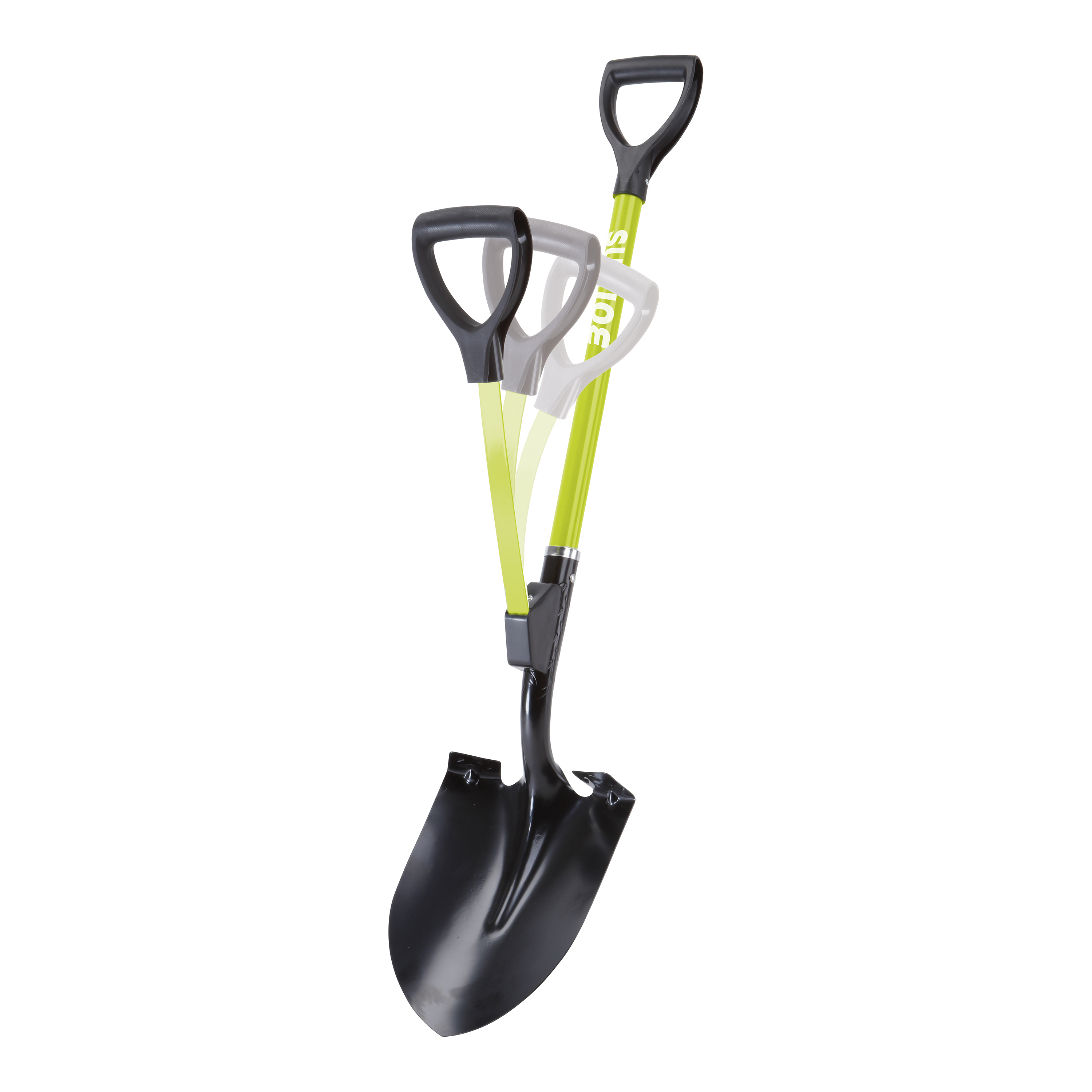 Snow Joe SJ-SHLV06 Shovelution Strain Reducing Utility Digging Shovel w/Spring Assist Handle