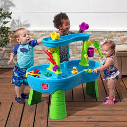 Step 2 step2 rain showers splash pond water table | kids water play table with 13-pc accessory set
