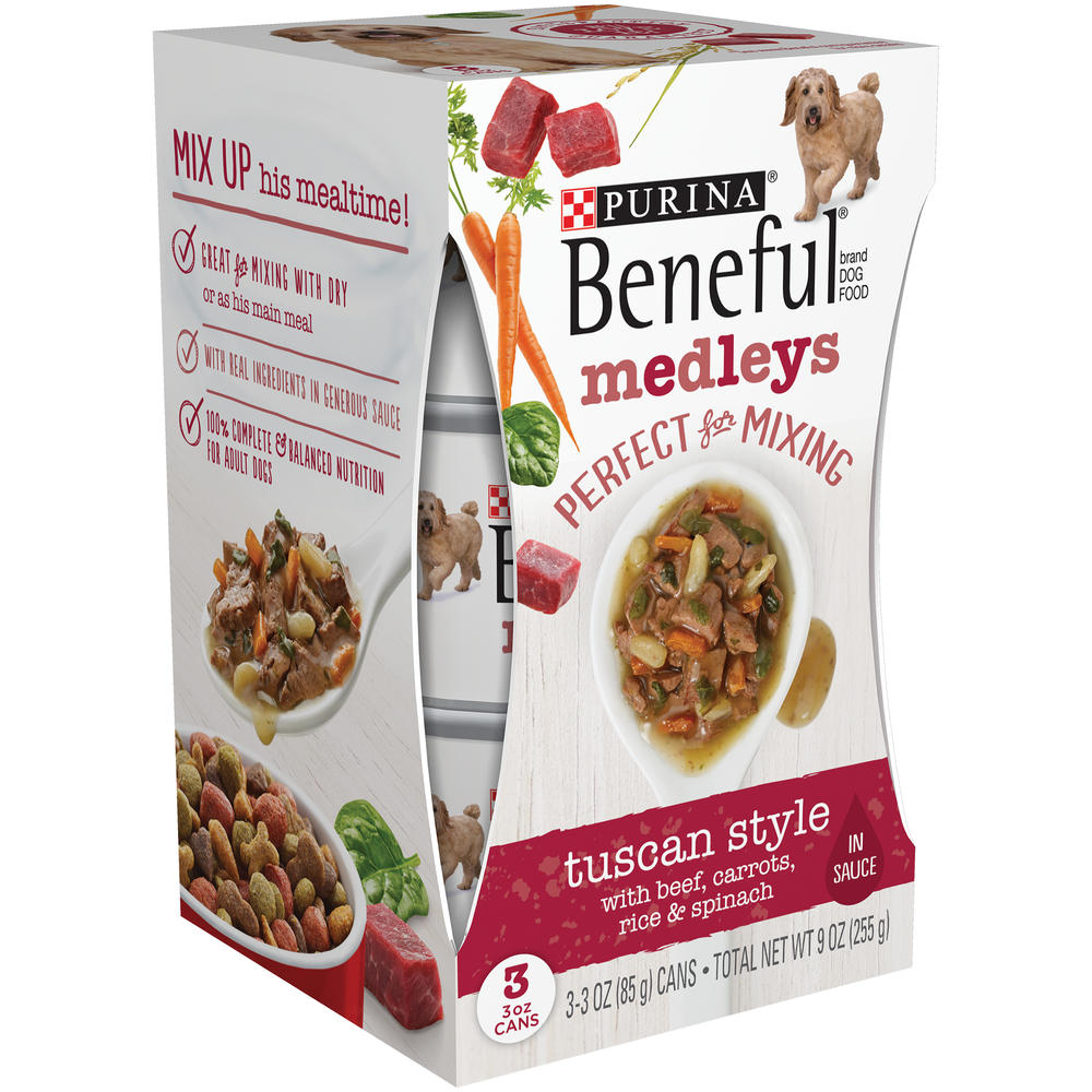 Beneful Tuscan Style Medley Dog Food 3-3 oz. Cans