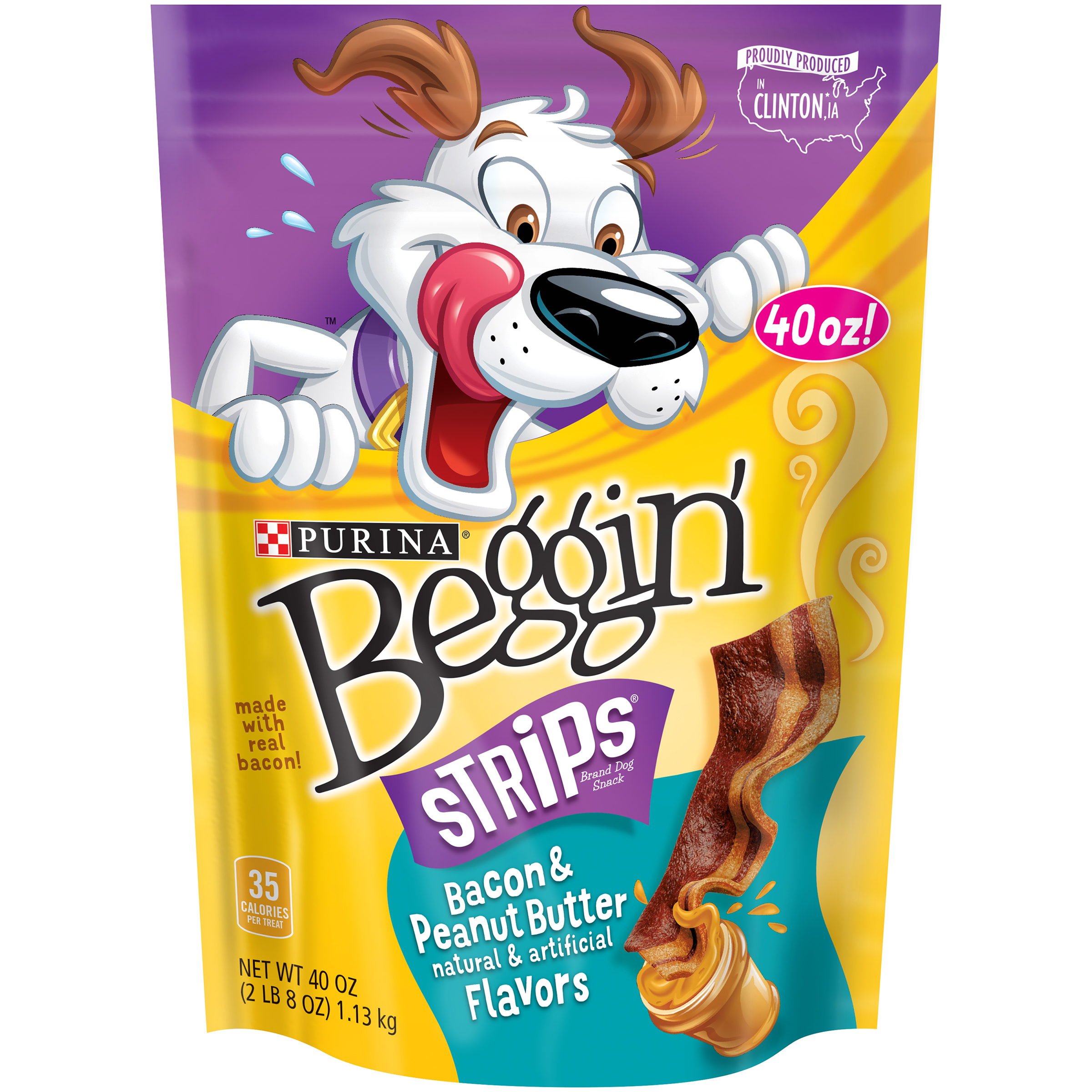 Beggin Strips Bacon & Peanut Butter Flavors Dog Snacks 4 oz