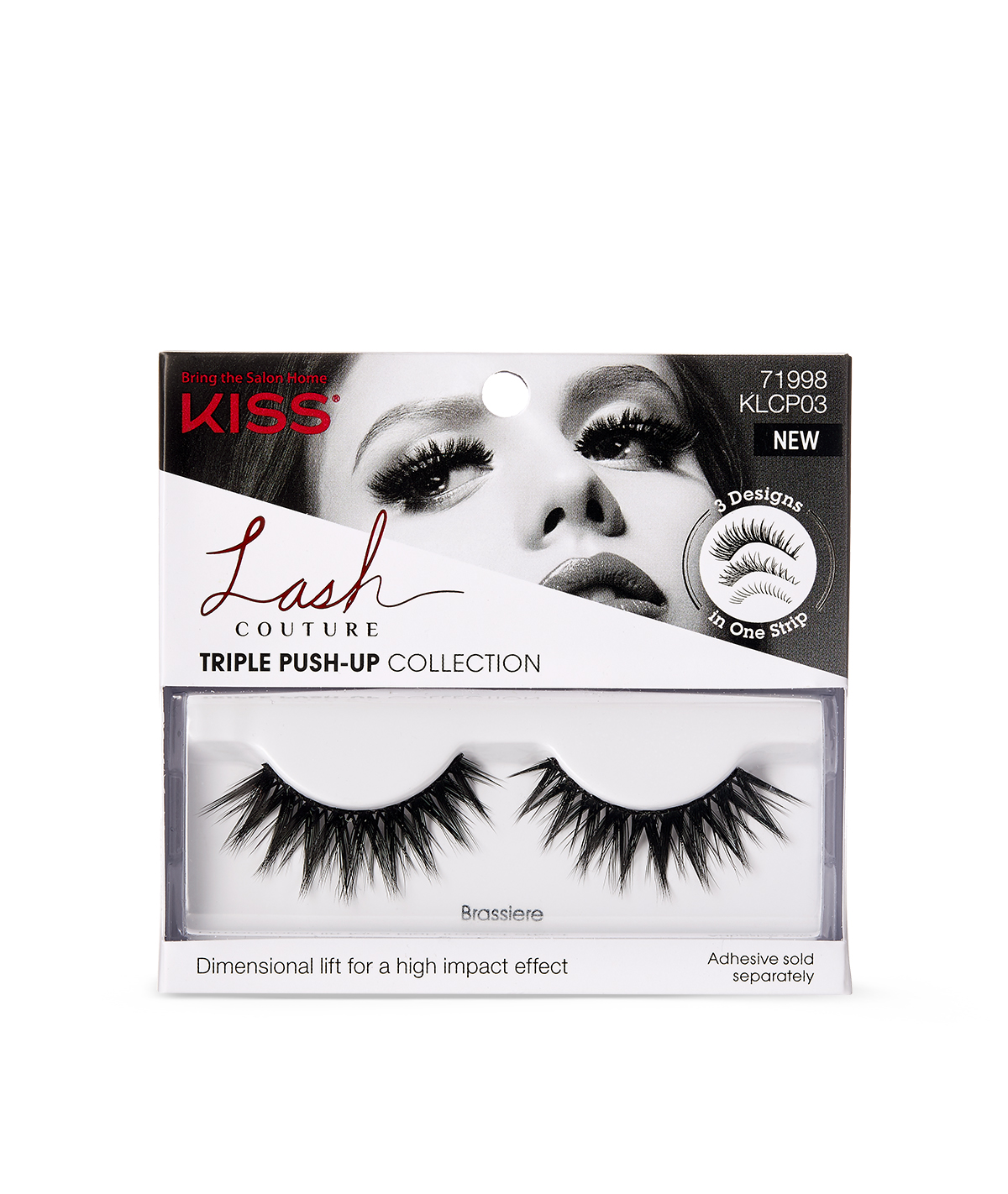 Kiss Lash Couture Triple Push-Up Lashes in Brassiere, 1 pair