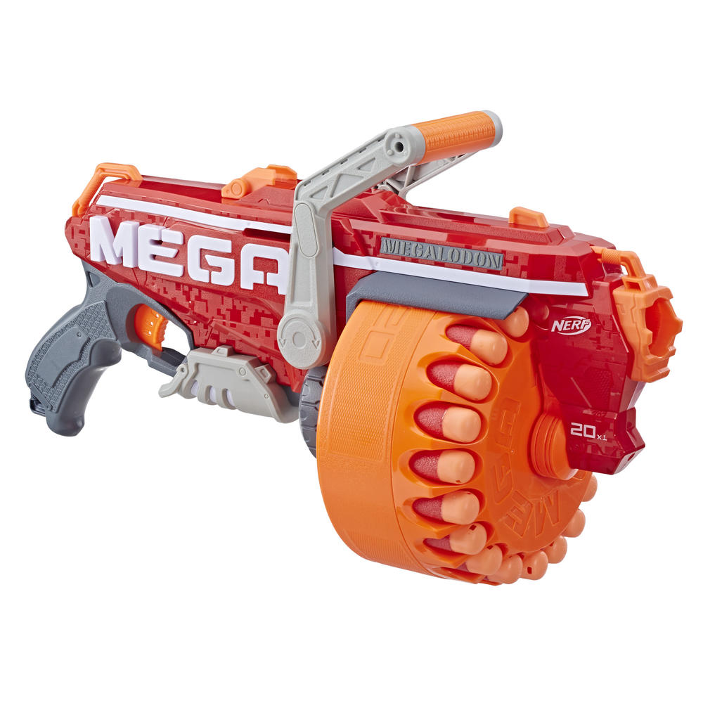 Nerf Megalodon N-Strike Mega Toy Blaster with 20 Official  Mega Whistler Darts