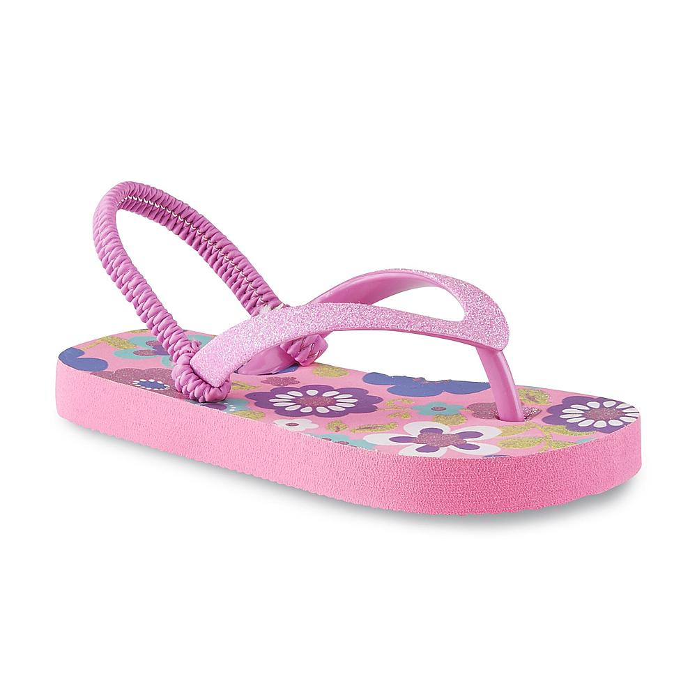Route 66 Toddler Girl's Marny Pink/Floral Flip-Flop Sandal