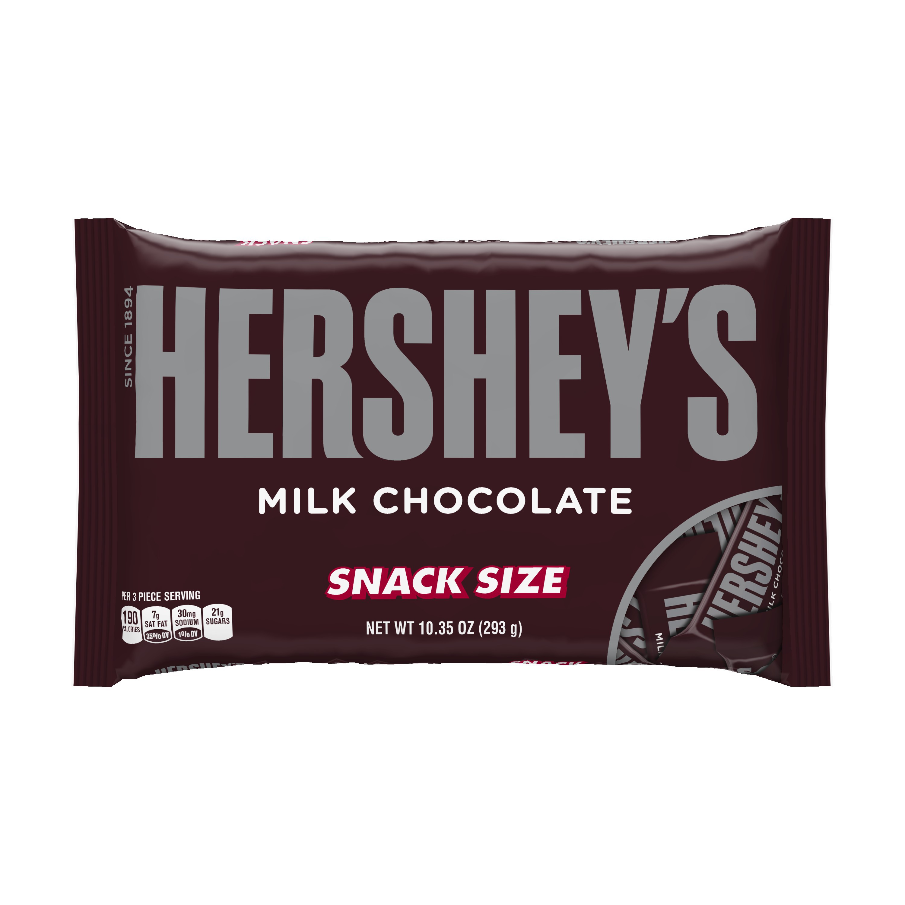 Hershey's Milk Chocolate Snack Size Bars 10.35 oz Hershey's Milk Chocolate Snack Size Bars 10.35 oz