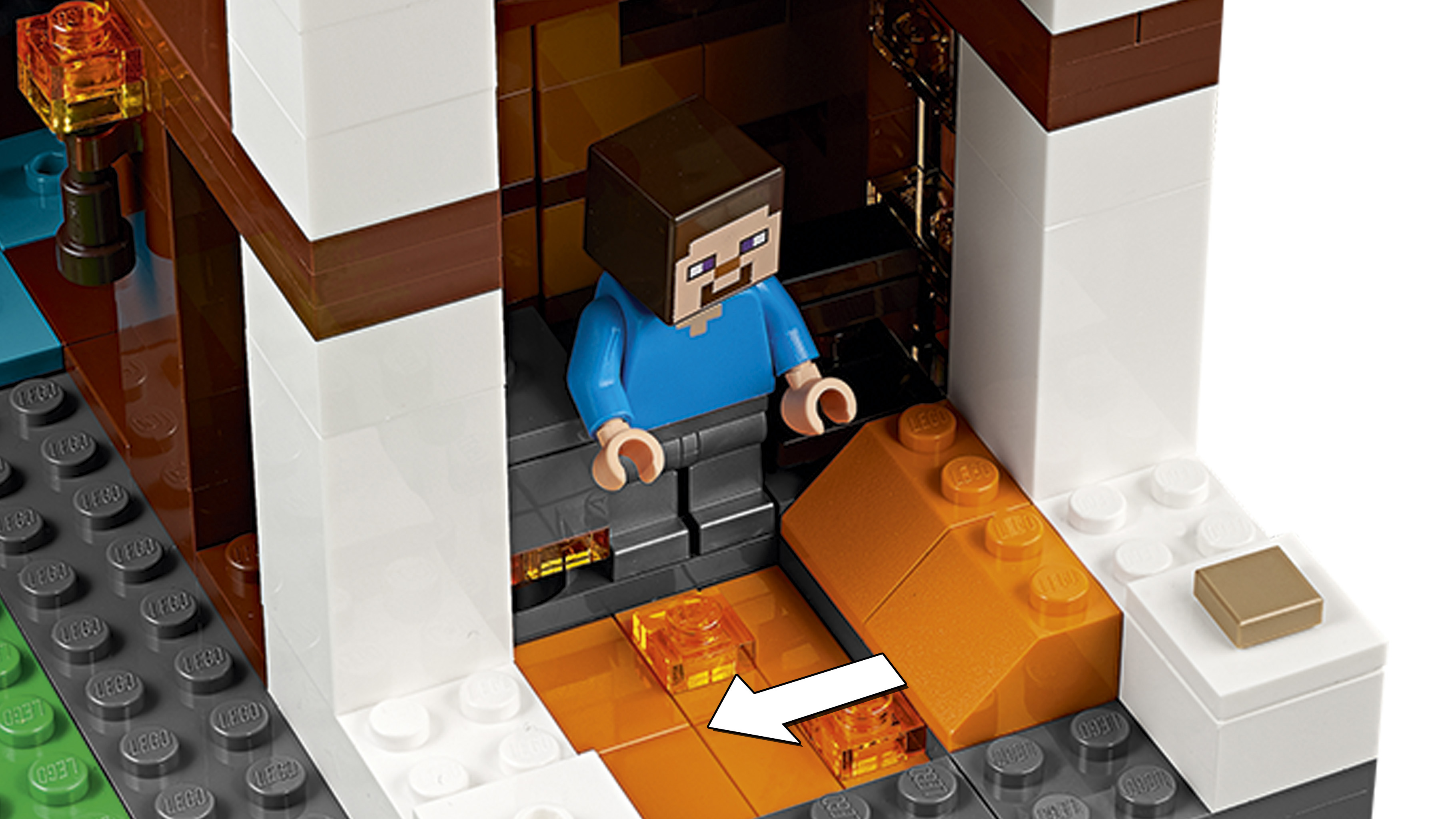 lego minecraft waterfall