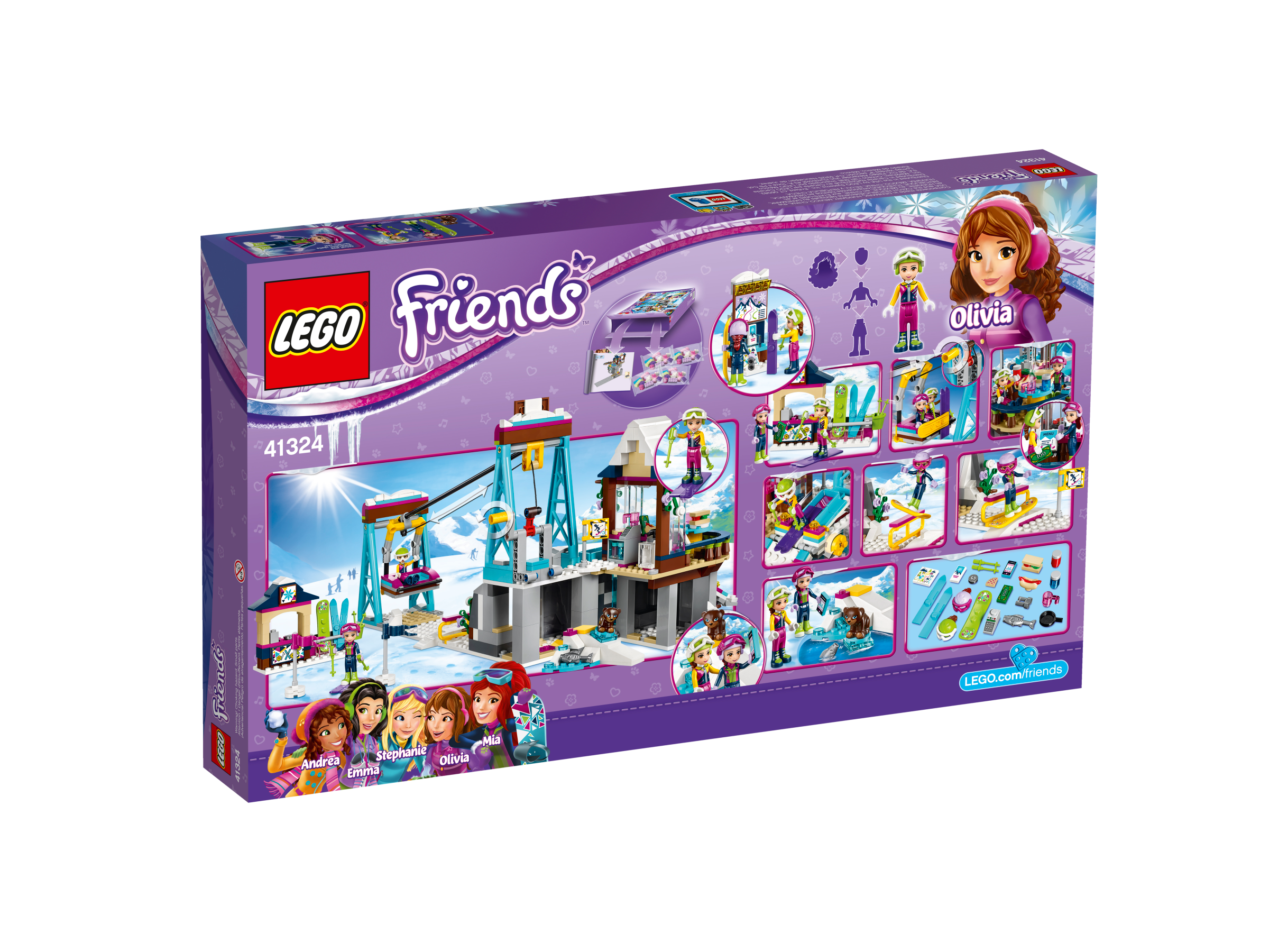 lego friends snow resort ski lift 41324