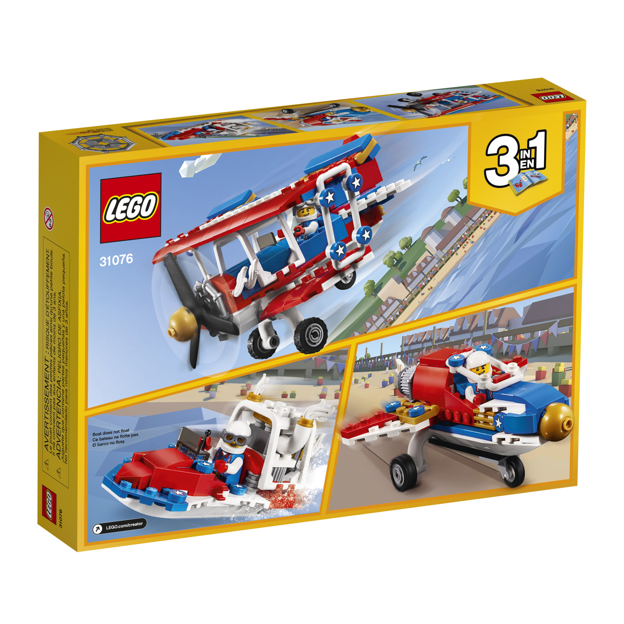 lego creator daredevil stunt plane 31076