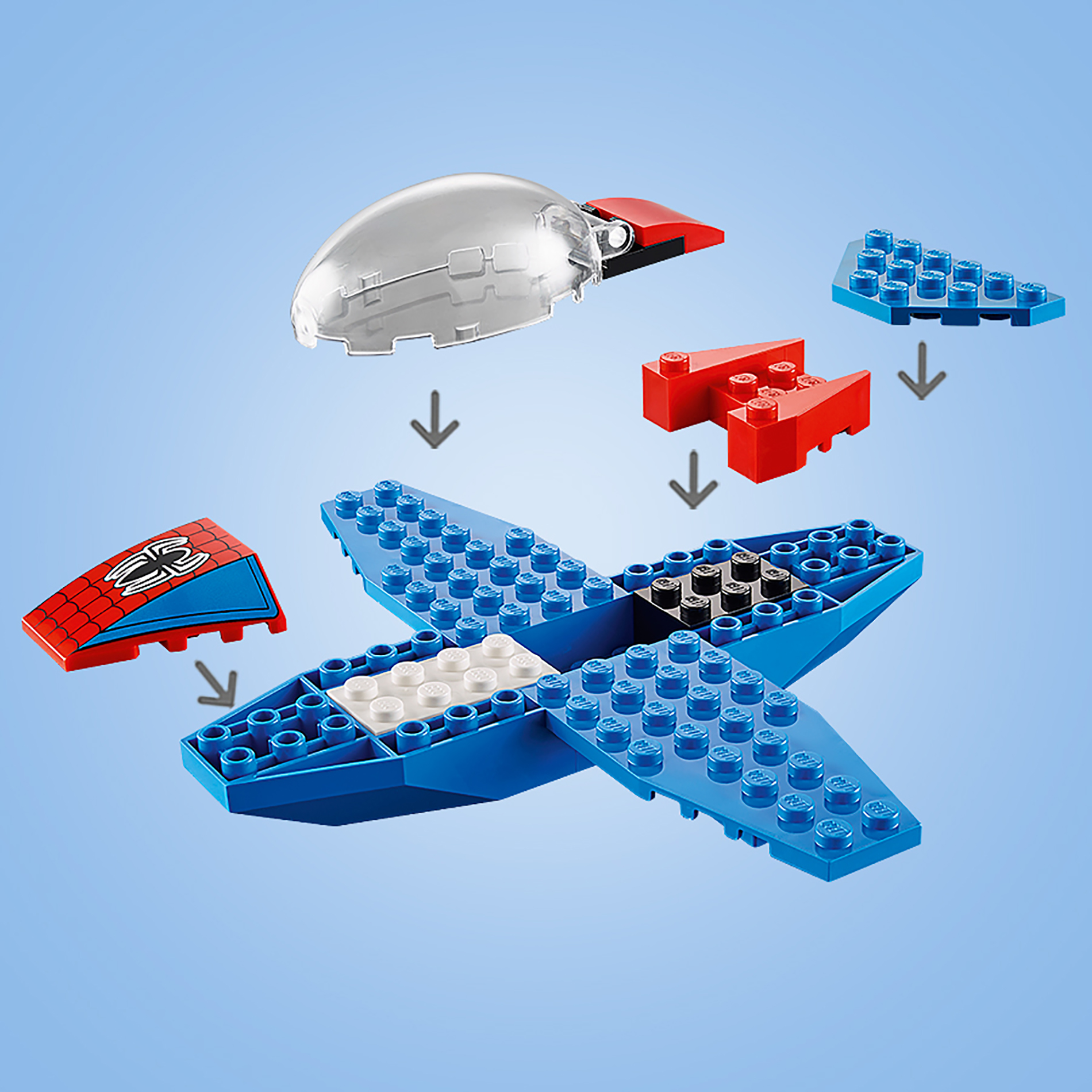 spiderman airplane lego