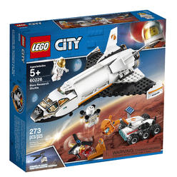 lego city space mars research shuttle 60226 space shuttle toy building kit with mars rover and astronaut minifigures, top stem