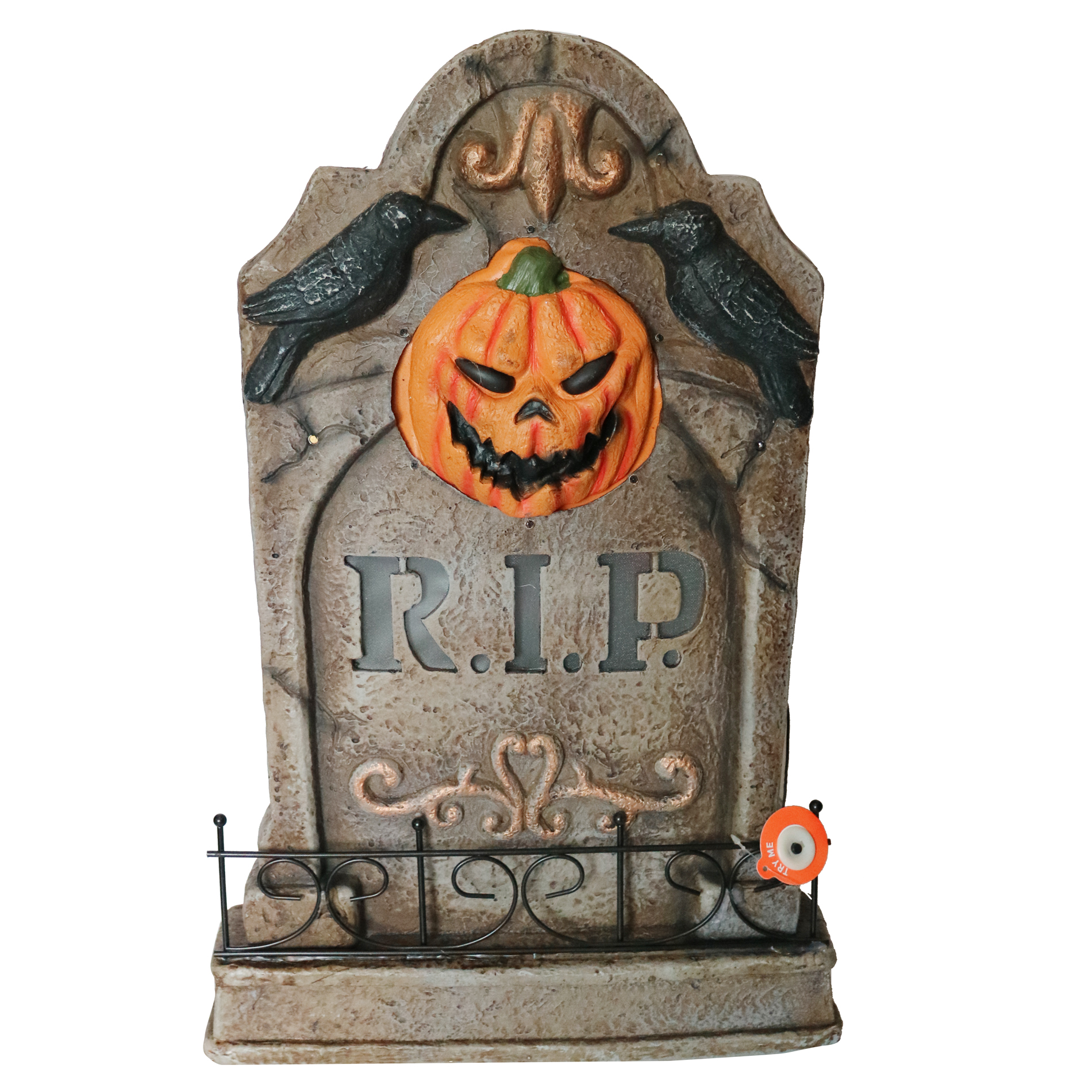Totally Ghoul LED Lighted Tombstone - RIP Pumpkin