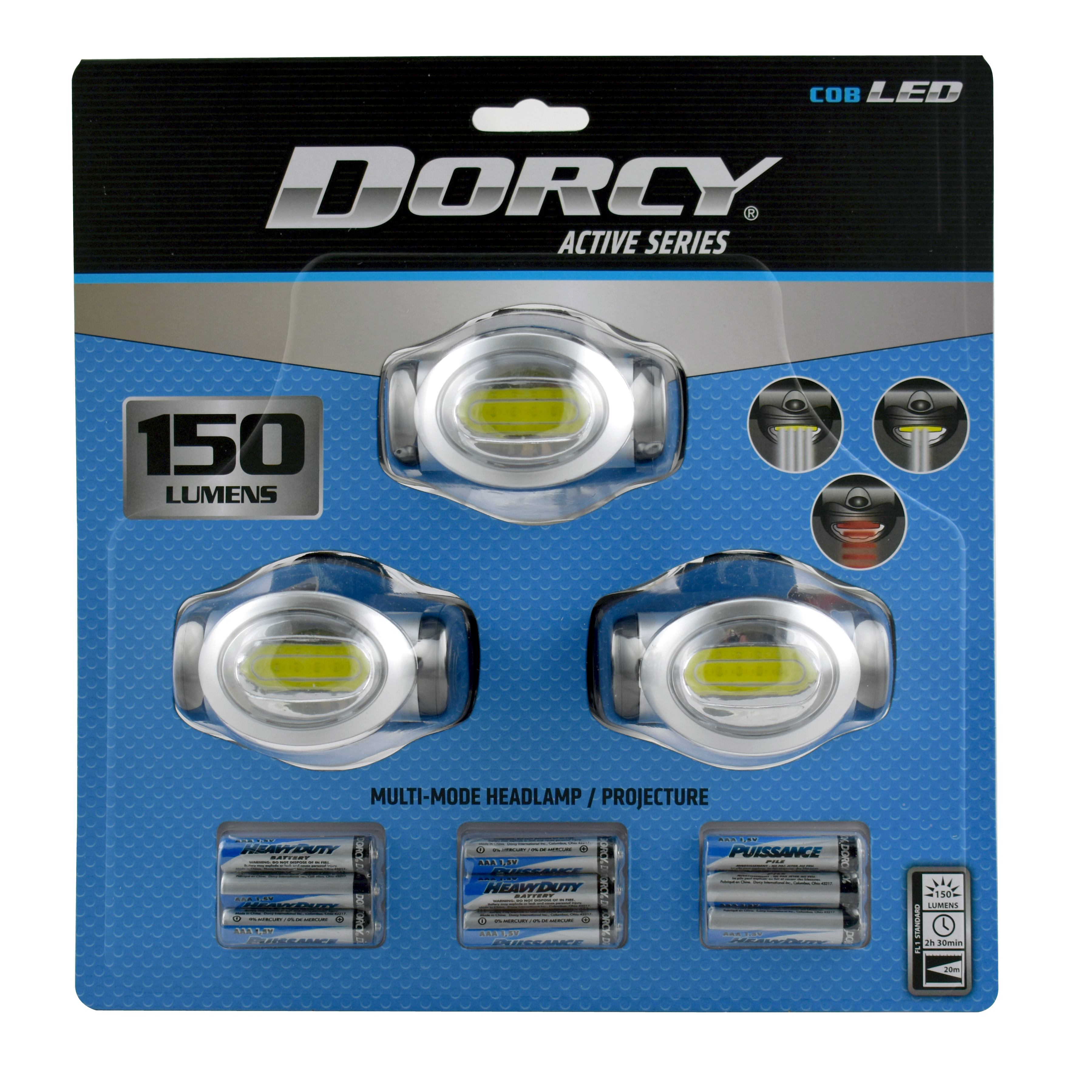 Dorcy 150 Lumen COB LED Headlight Combo Pack