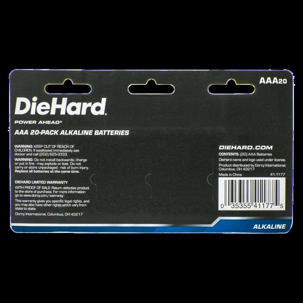 DieHard 41-1177 20 pack AAA size Alkaline battery