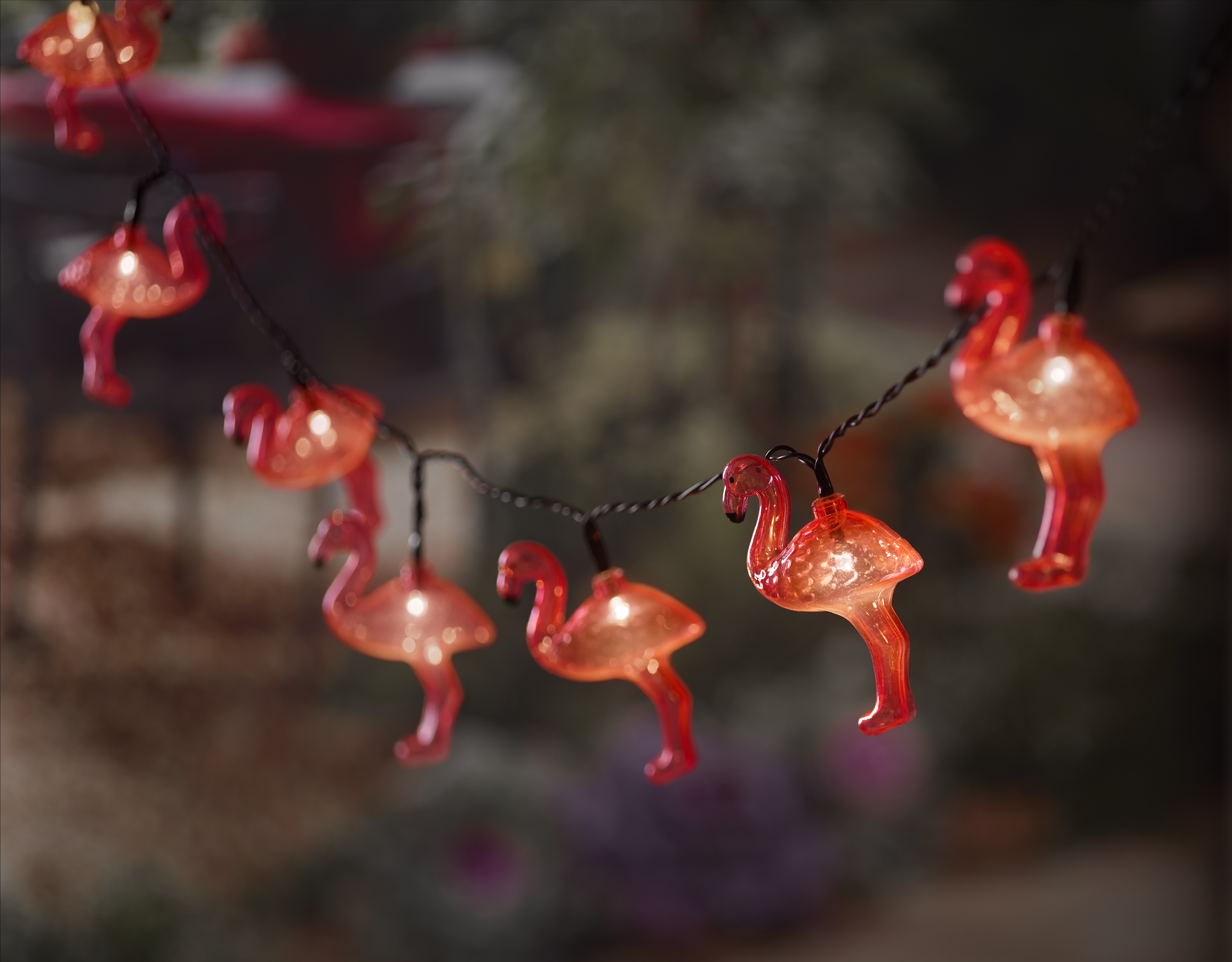 10 Count String Lights - Flamingos