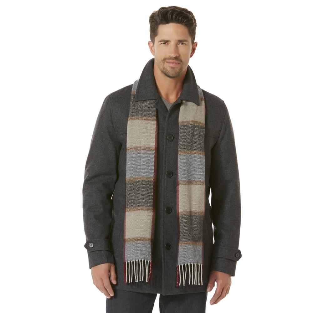 Structure Men's Wool-Blend Jacket & Scarf - Plaid