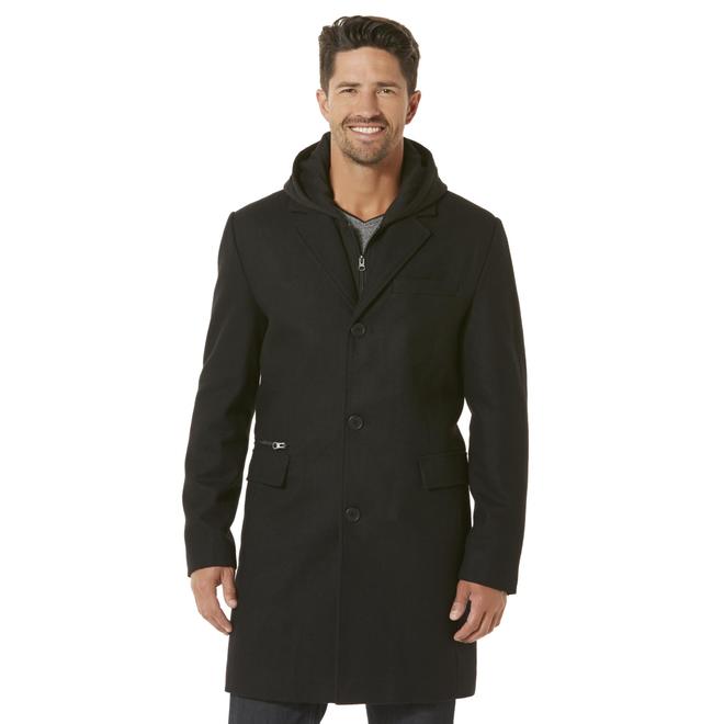 Structure Men's Hooded Wool-Blend Trench Coat