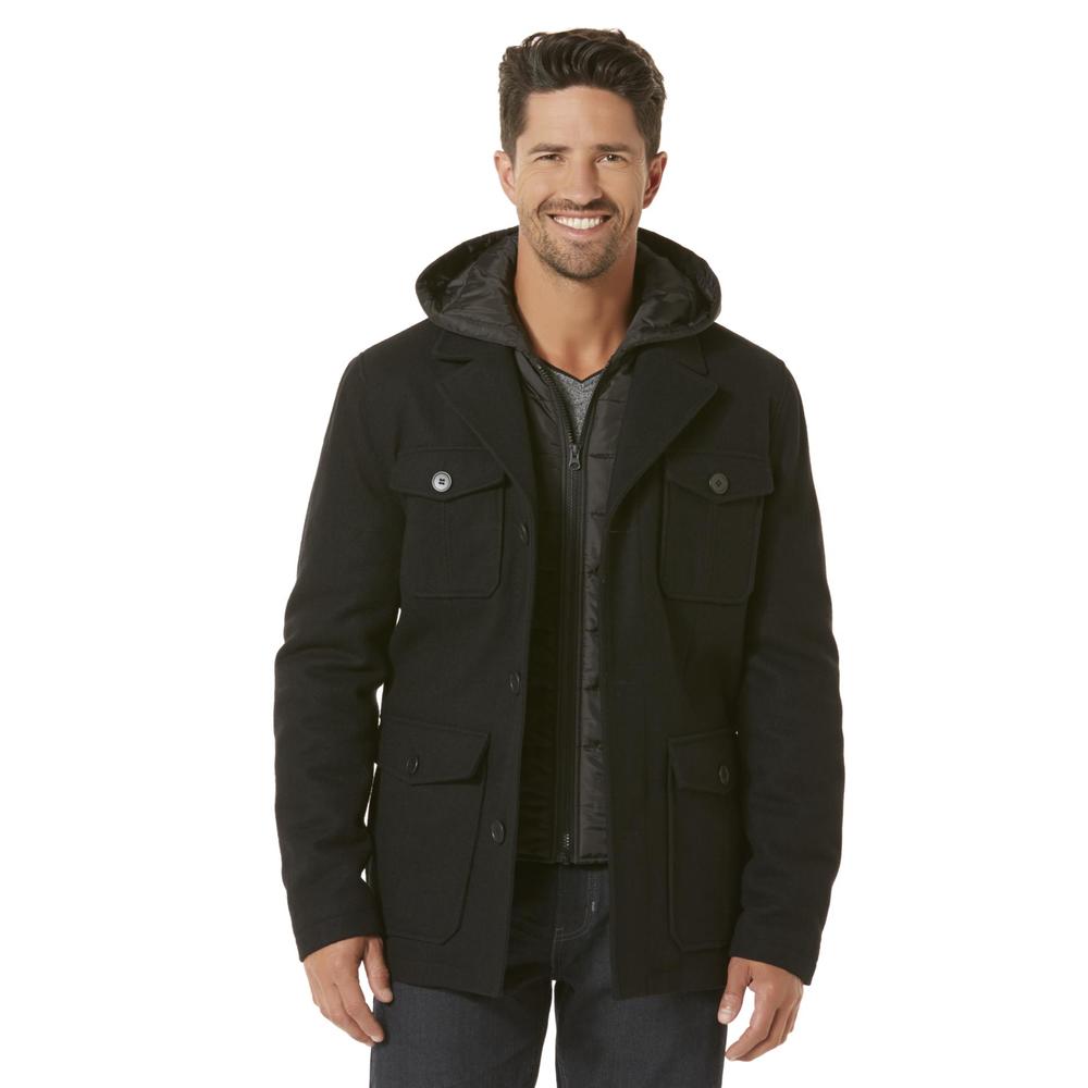 Structure Men's Layered-Look Peacoat