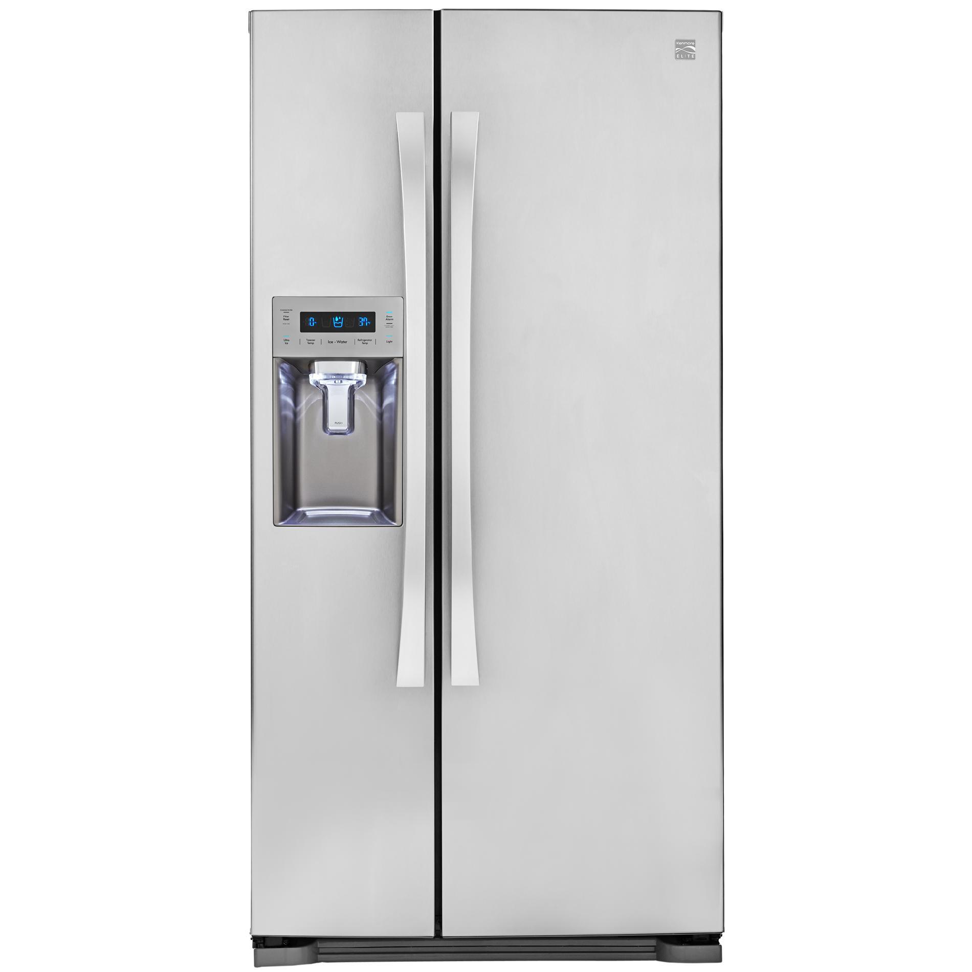 Kenmore Elite 51823 21.9 Cu. Ft. Side-by-Side Refrigerator with Dispenser - Stainless Steel (Silver)
