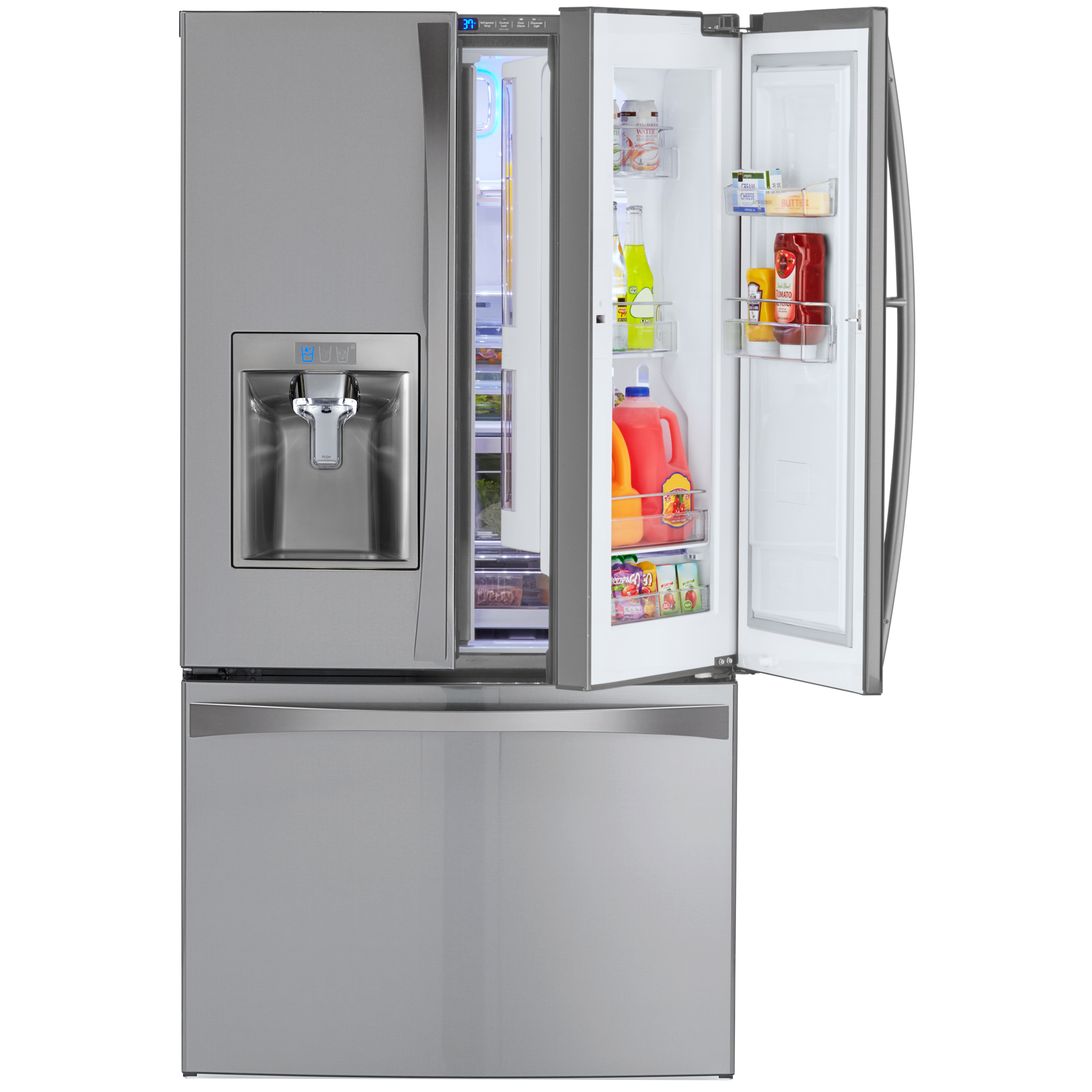 Kenmore Elite 73165 28.5 cu. ft. French Door Bottom Freezer Refrigerator with Grab-N-Go Door, Fingerprint Resistant Stainless Steel