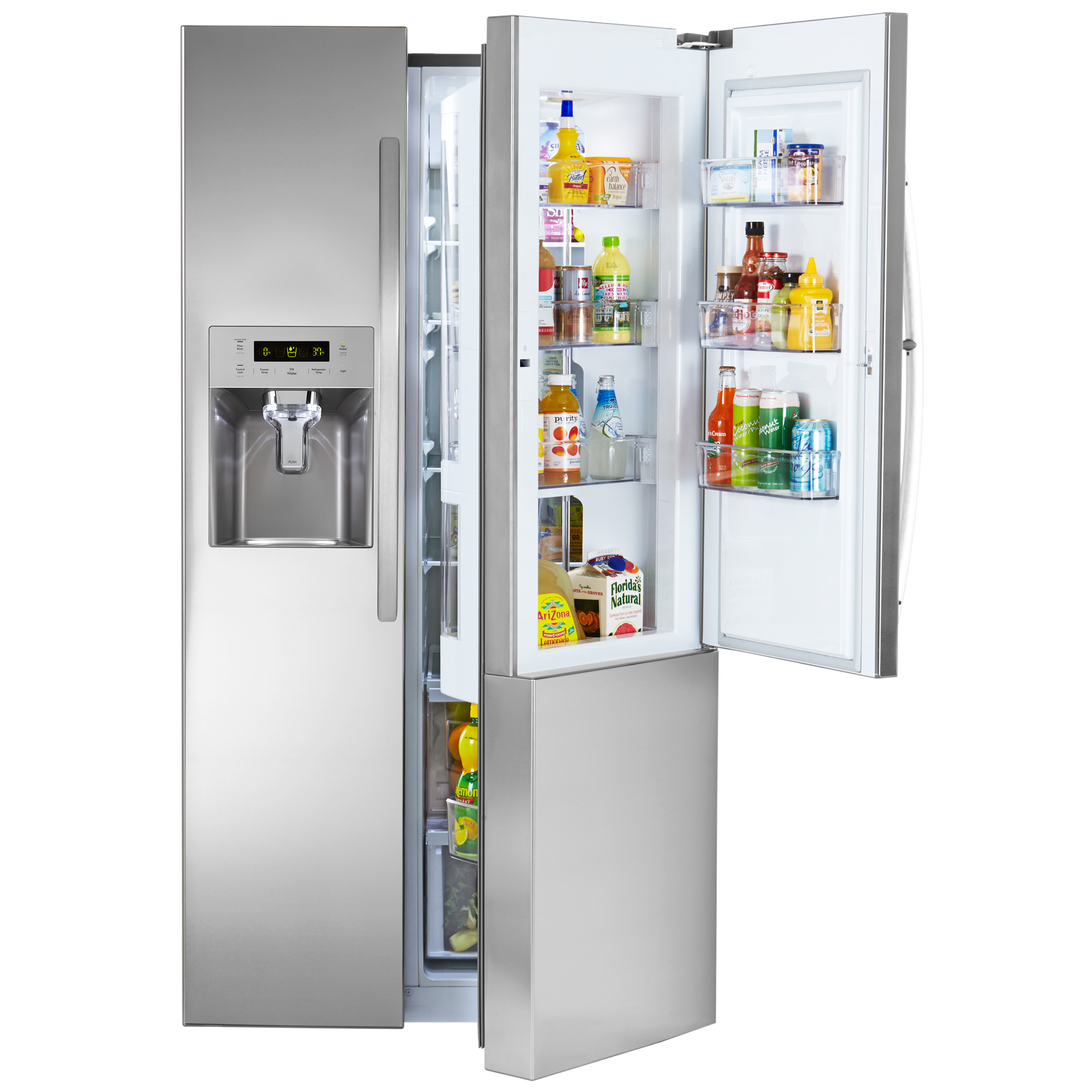 Kenmore 26.1 cu.ft. Capacity Side-by-Side Refrigerator with Grab-N-Go Door