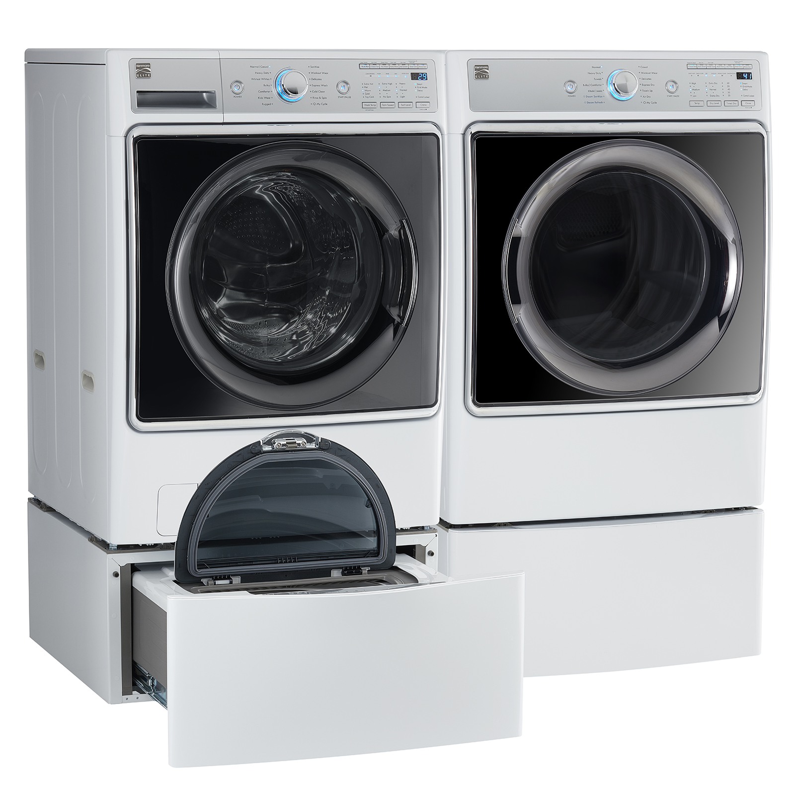 Thumbnail for Kenmore Elite 91982 9.0 cu. ft. Smart Gas Dryer w/ Steam - White
