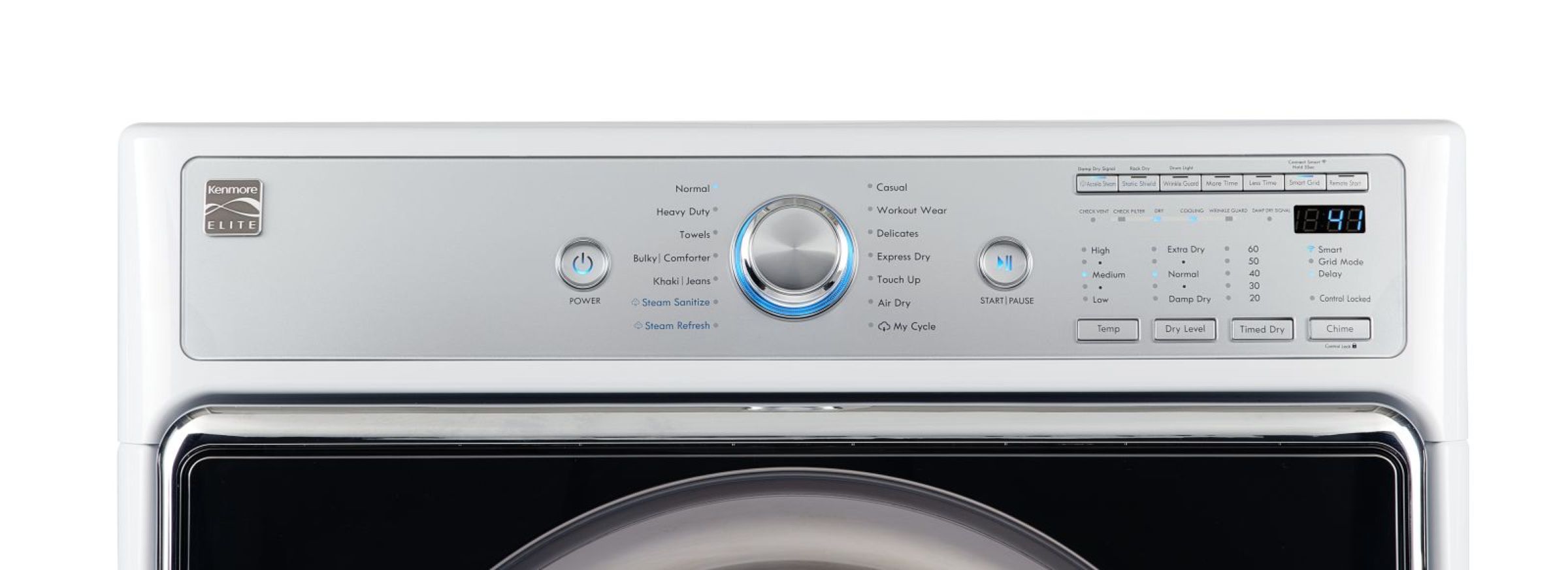 Thumbnail for Kenmore Elite 91982 9.0 cu. ft. Smart Gas Dryer w/ Steam - White