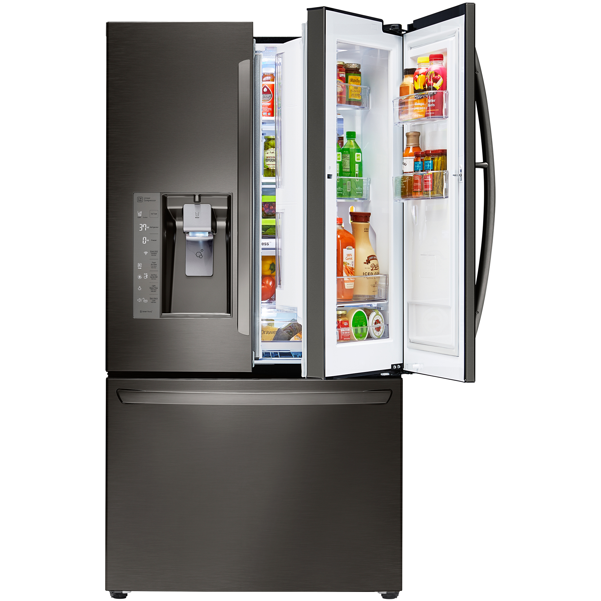 LG LFXS30766D 29.6 cu. ft. 3Door DoorInDoor Smart Refrigerator Black Stainless Steel Shop