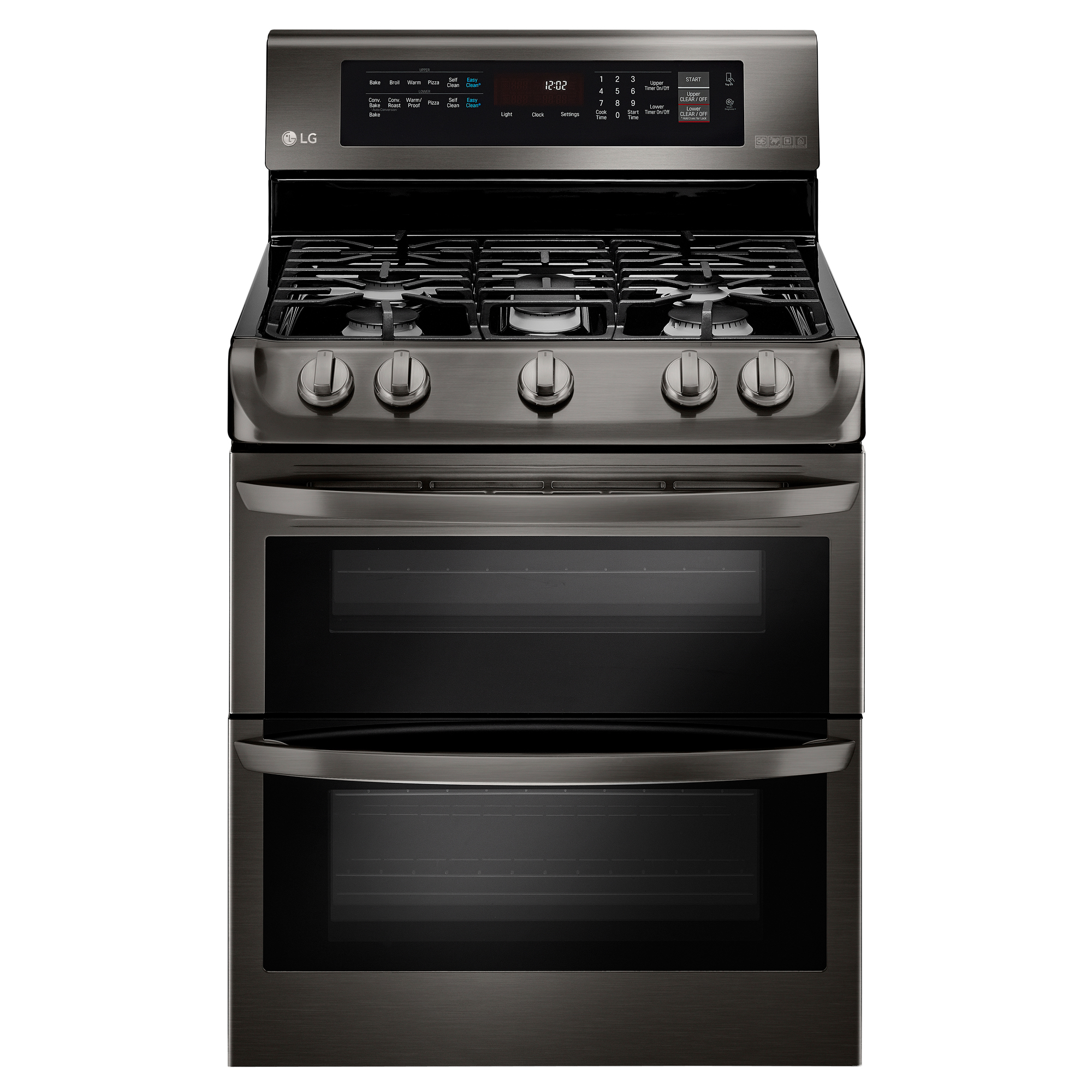LG LDG4315BD 6.9 cu. ft. Gas Range with Double Convection Oven – Black Lg Stainless Steel Gas Stove