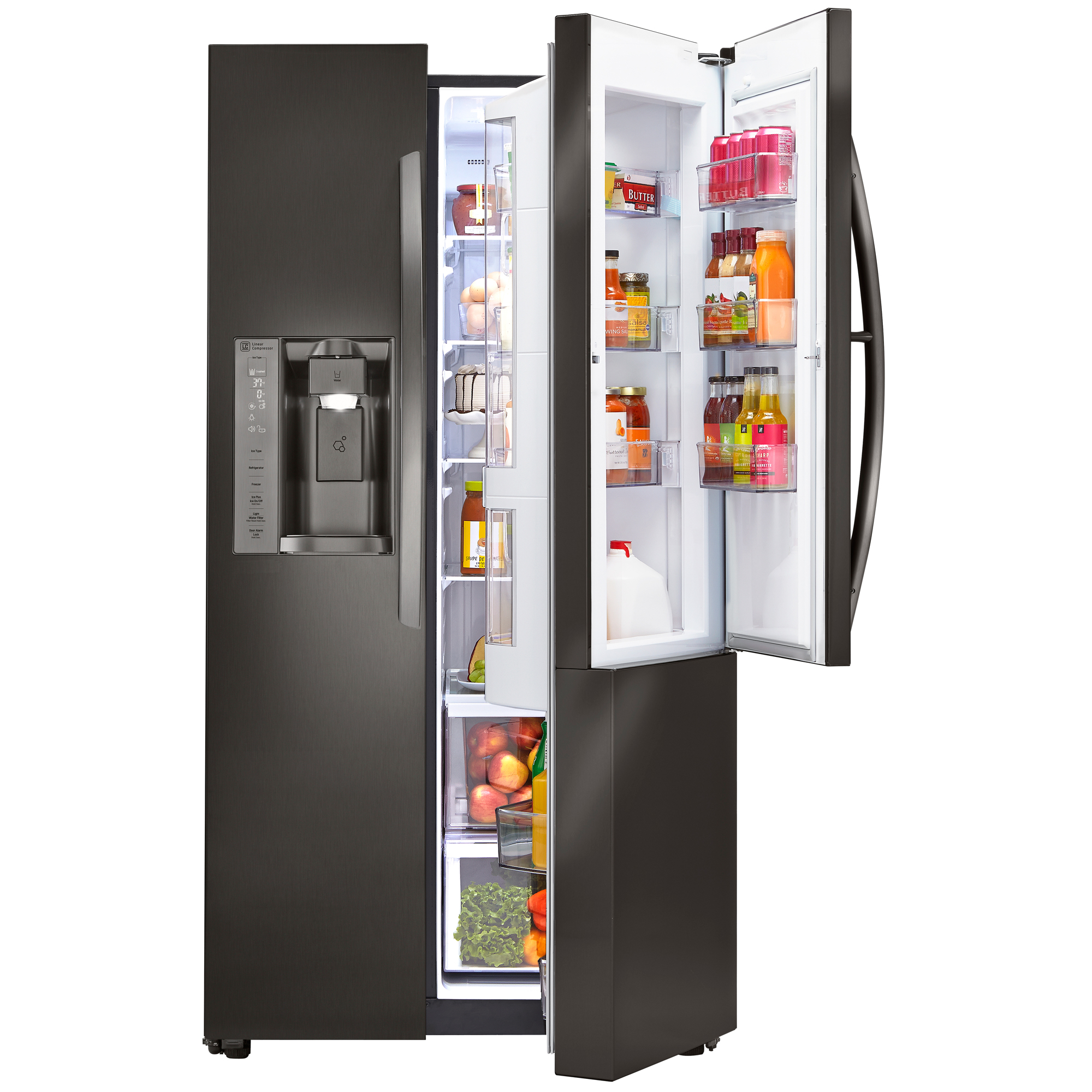 LG LSXS26366D 26 1 Cu Ft Side By Side Refrigerator Black Stainless