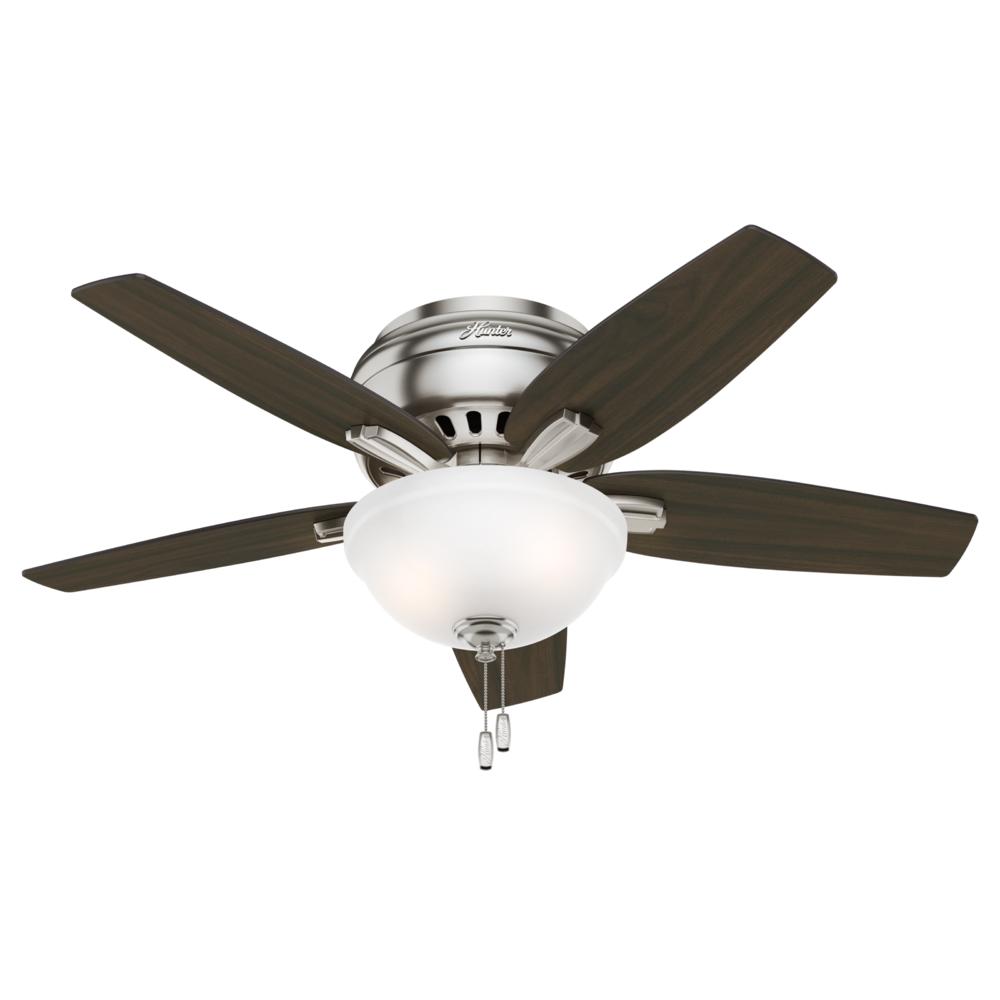 Hunter 51082  42" Newsome Brushed Nickel Ceiling Fan with Light Kit