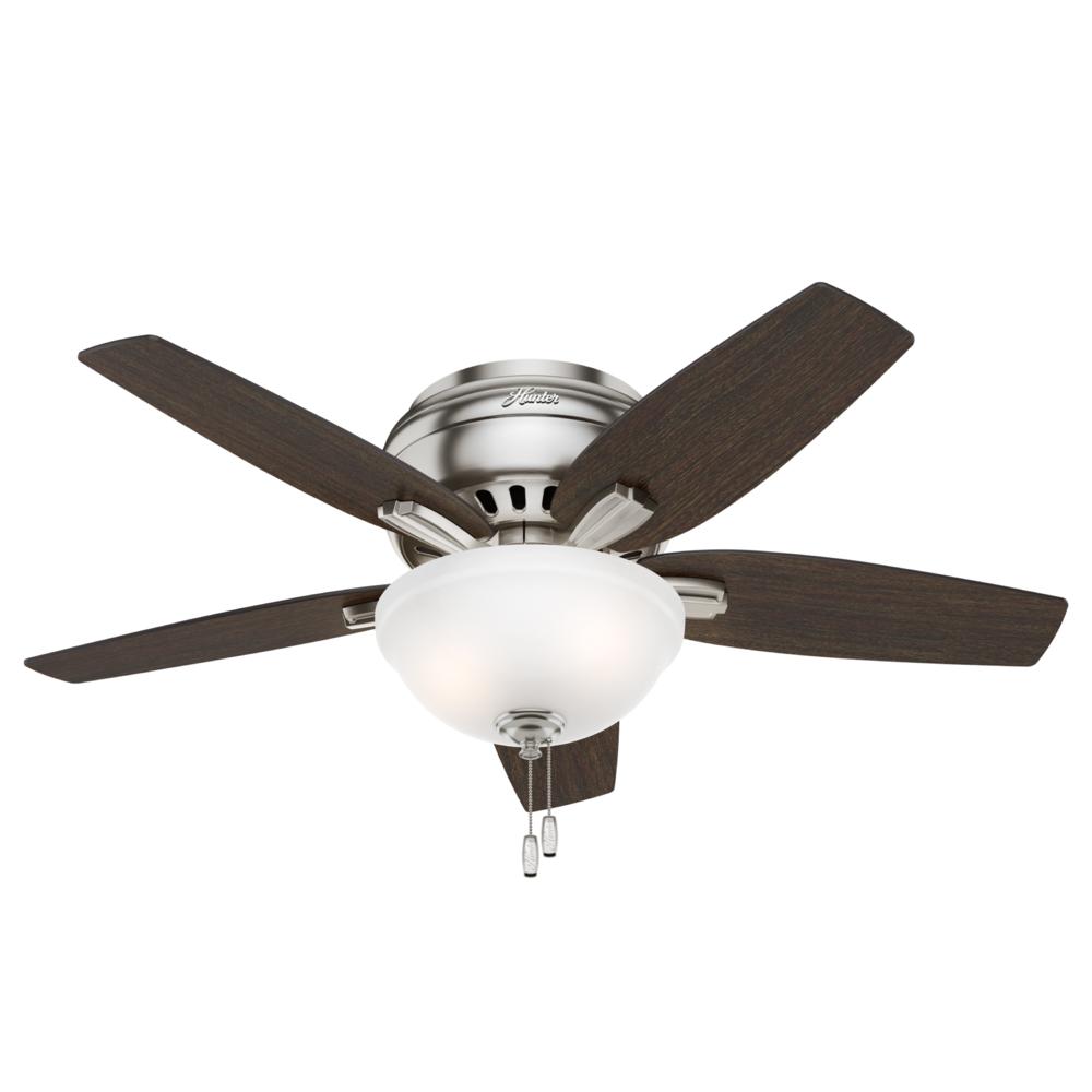 Hunter 51082  42" Newsome Brushed Nickel Ceiling Fan with Light Kit