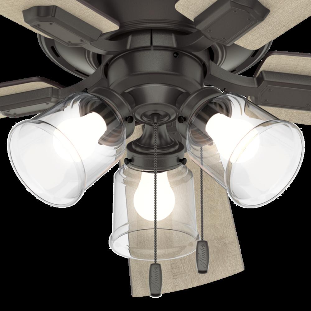 Hunter 54205  52" Crestfield Noble Bronze Ceiling Fan with Light Kit
