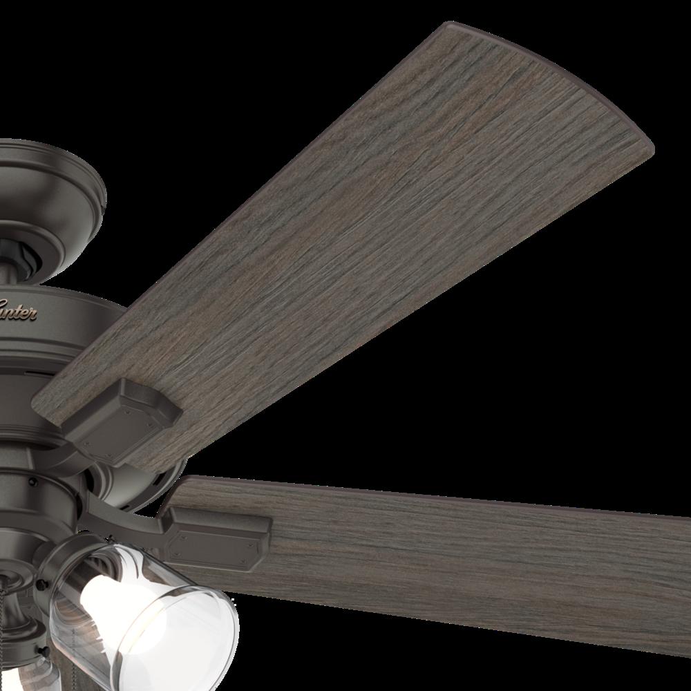 Hunter 54205  52" Crestfield Noble Bronze Ceiling Fan with Light Kit