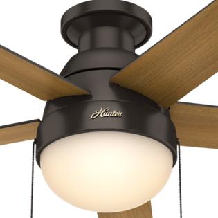Hunter 59268 46 Anslee Premier Bronze Ceiling Fan With Light Kit