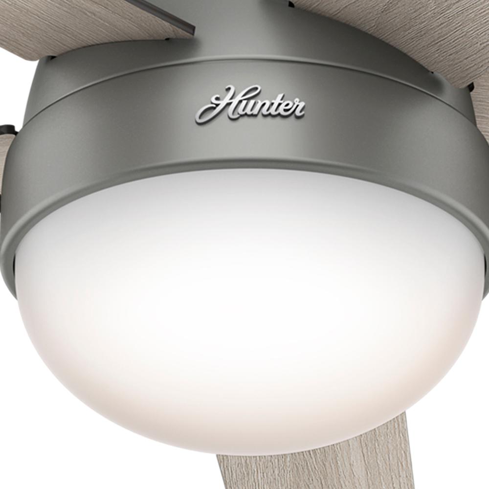 Hunter 59270  46" Anslee Matte Silver Ceiling Fan with Light Kit