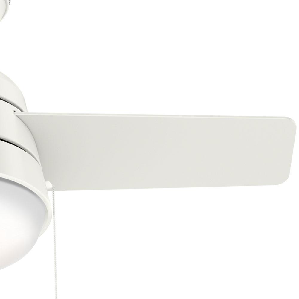 Hunter 59301  36" Aker Fresh White Ceiling Fan with Light Kit