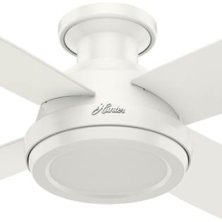 Hunter 59248 52 Dempsey Fresh White Ceiling Fan With Remote Control