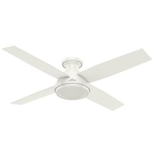Hunter 59248 52 Dempsey Fresh White Ceiling Fan With Remote Control