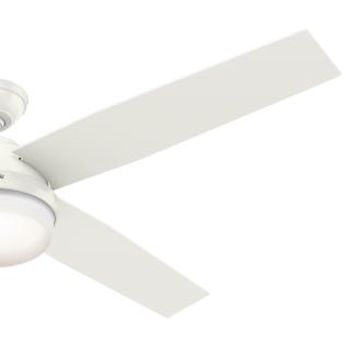 Hunter 59442 60 Dempsey Fresh White Ceiling Fan With Light Kit And Remote Control