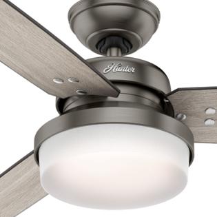 Hunter 59211 52 Sentinel Brushed Slate Ceiling Fan With Light Kit