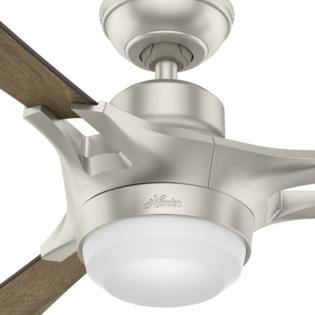 Hunter 59378 54 Signal Matte Nickel Ceiling Fan With Light Kit