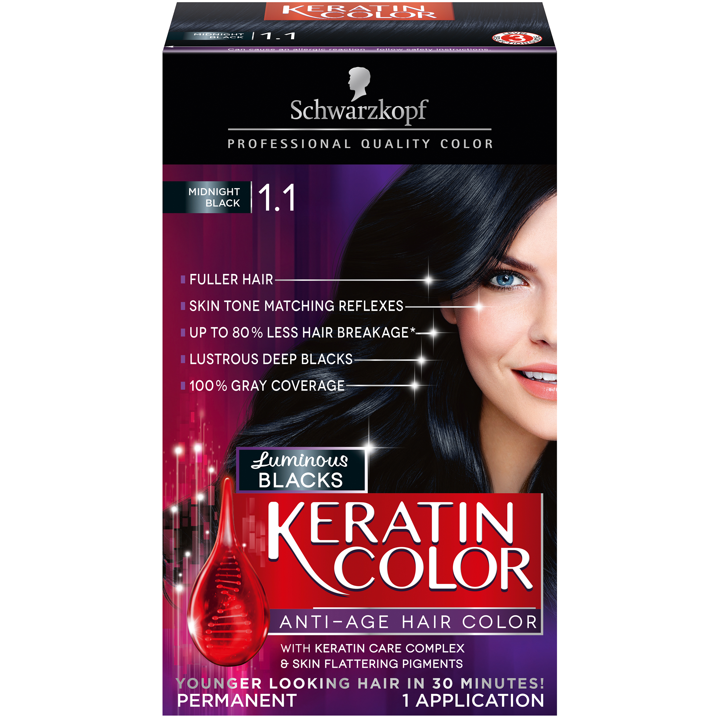 Schwarzkopf Keratin Color Anti-Age Hair Color Box