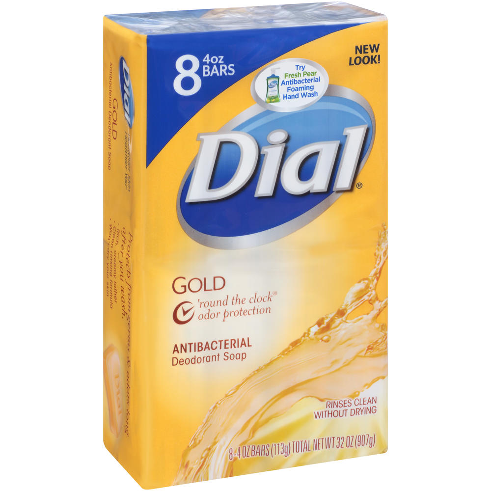 Dial Gold Antibacterial Deodorant Soap 8-4 oz. Bars