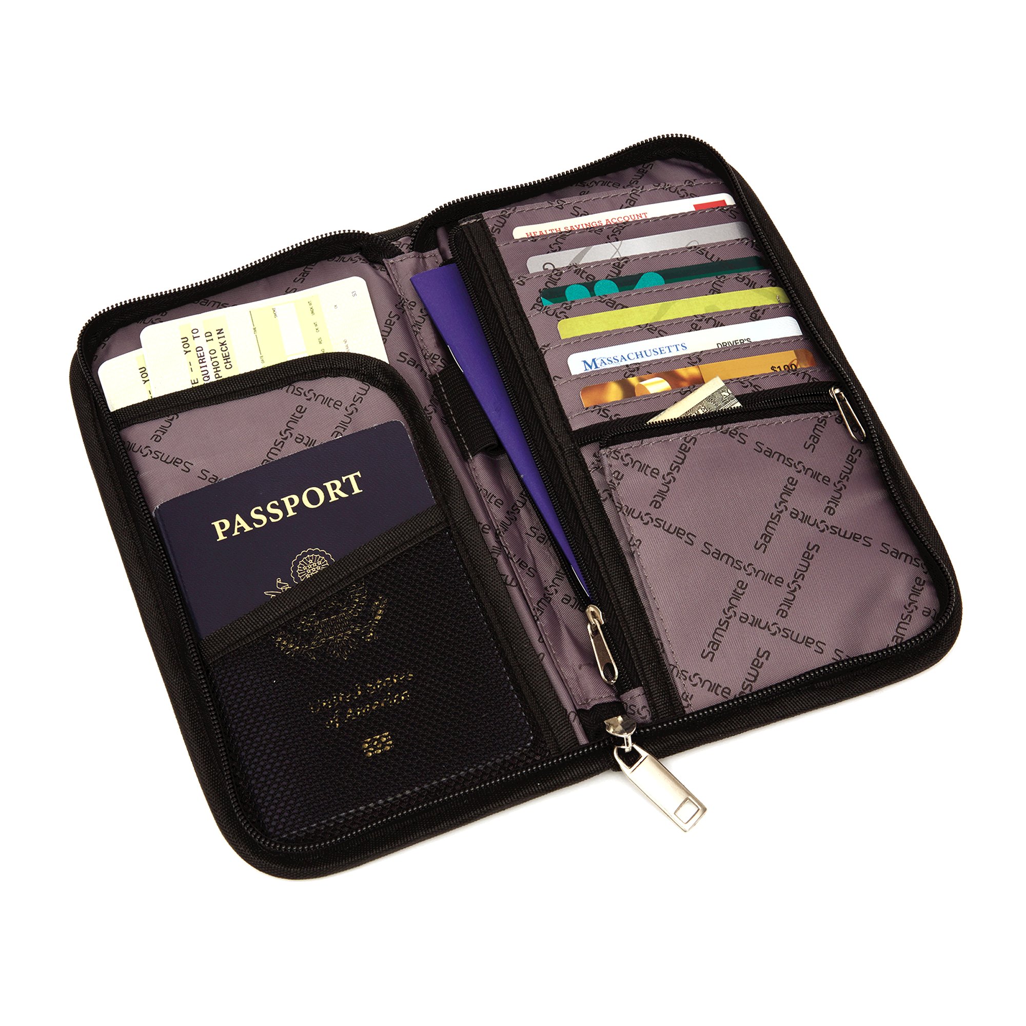 Samsonite RFID Zip Close Travel Wallet (Black)