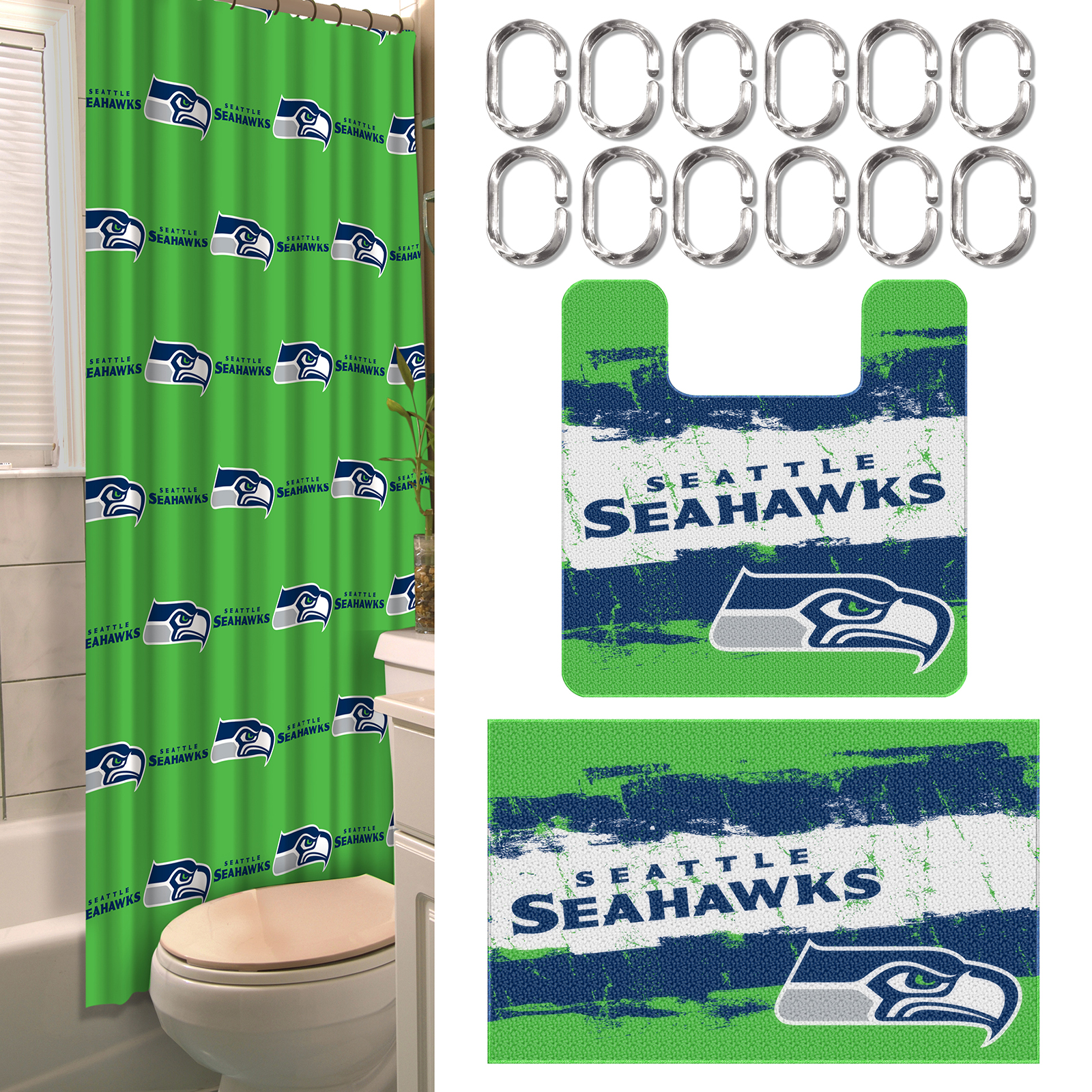 Nfl Seattle Seahawks Bathroom Set