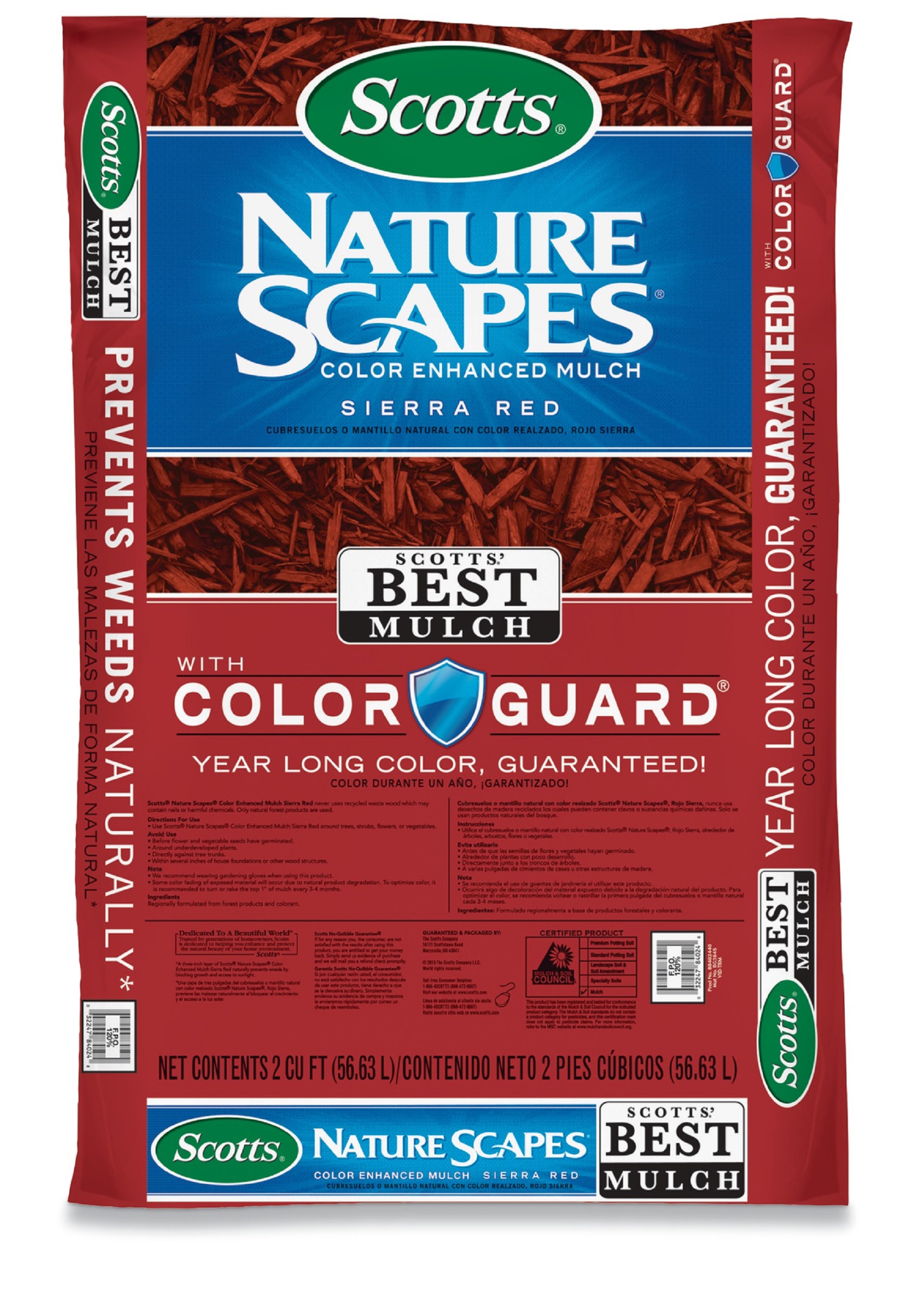 Scotts 88402440 2 Cubic Feet Nature Scapes Mulch  - Red