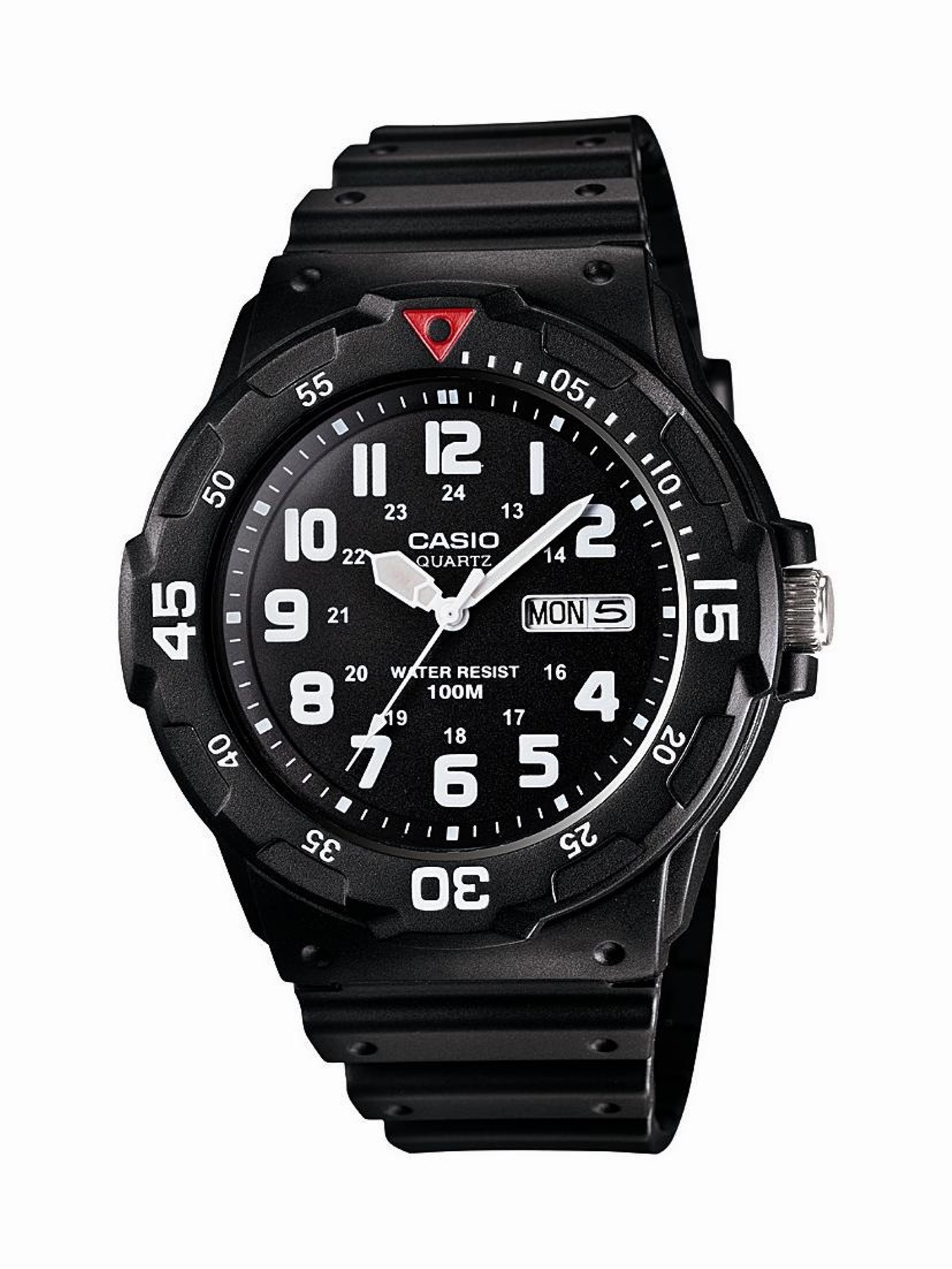 casio black watch analog