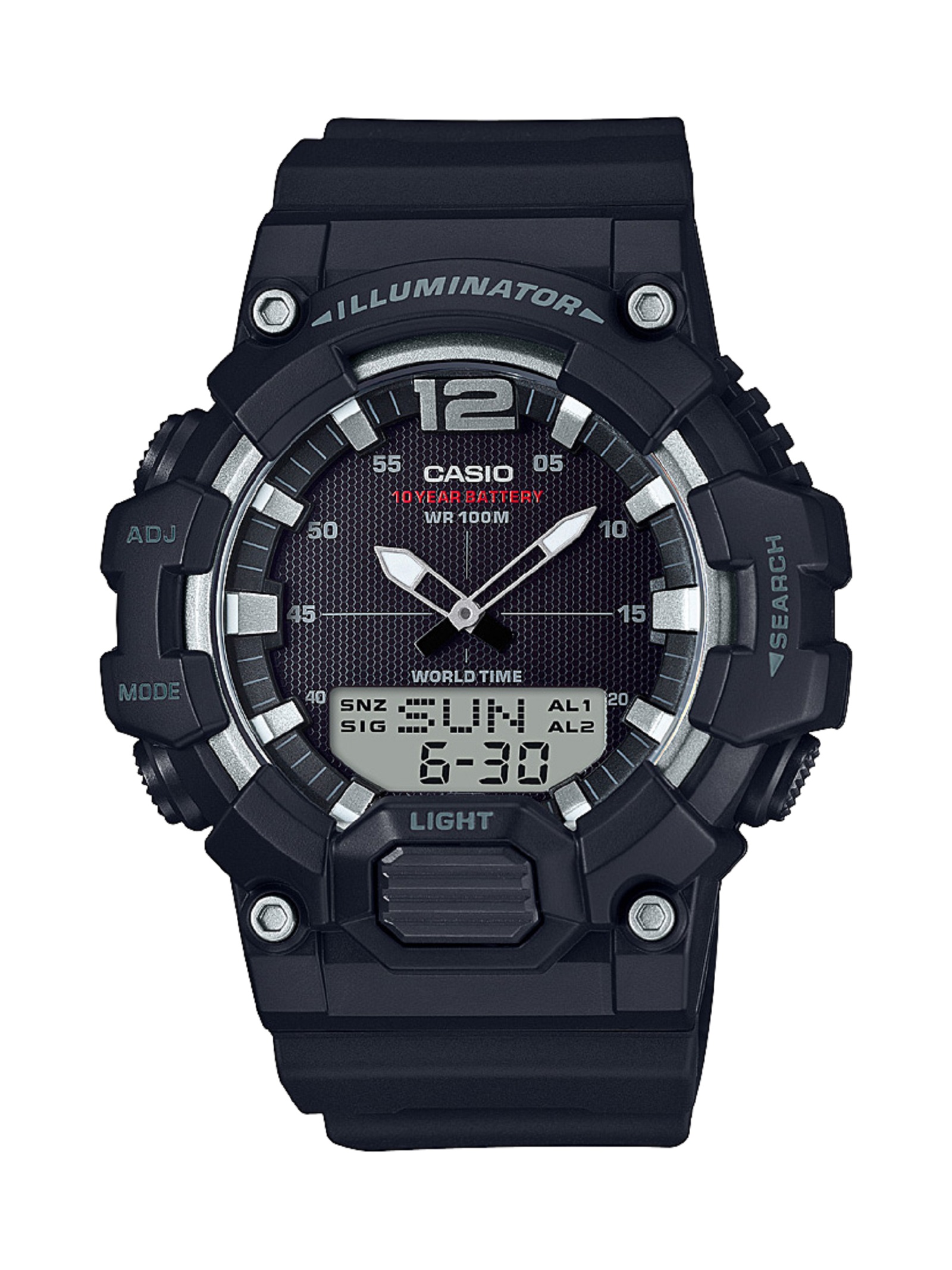 Casio Men's  Analog-Digital Black Resin Strap Watch